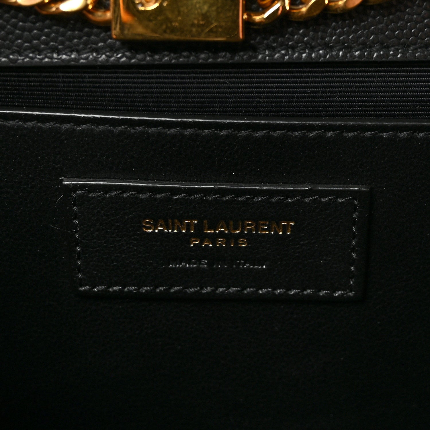 Saint Laurent Grain De Poudre Medium Classic Monogram Kate Satchel Black 6 of 9