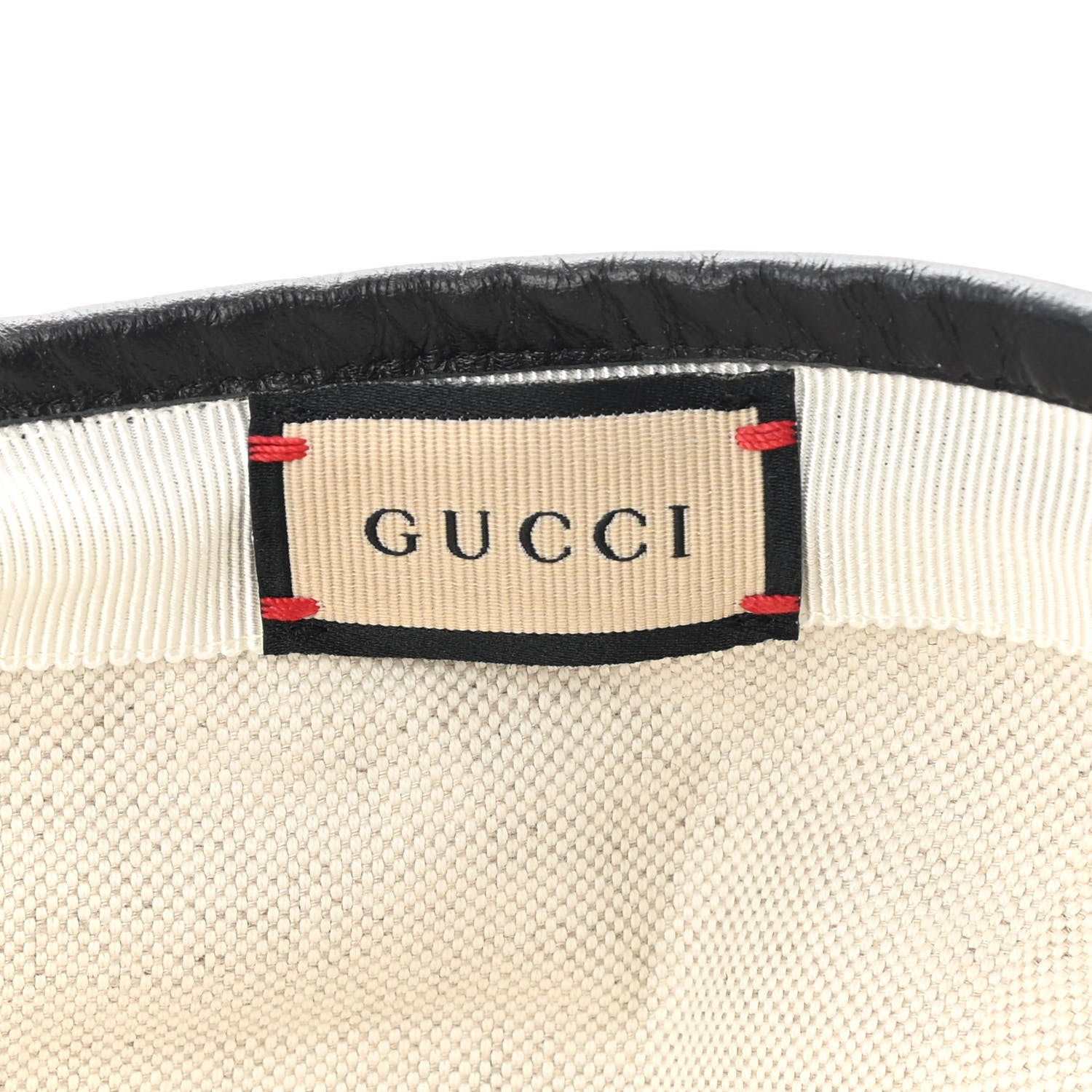 Gucci Denim Calfskin GG Monogram Oscar Baseball Hat M Black Ivory 6 of 8
