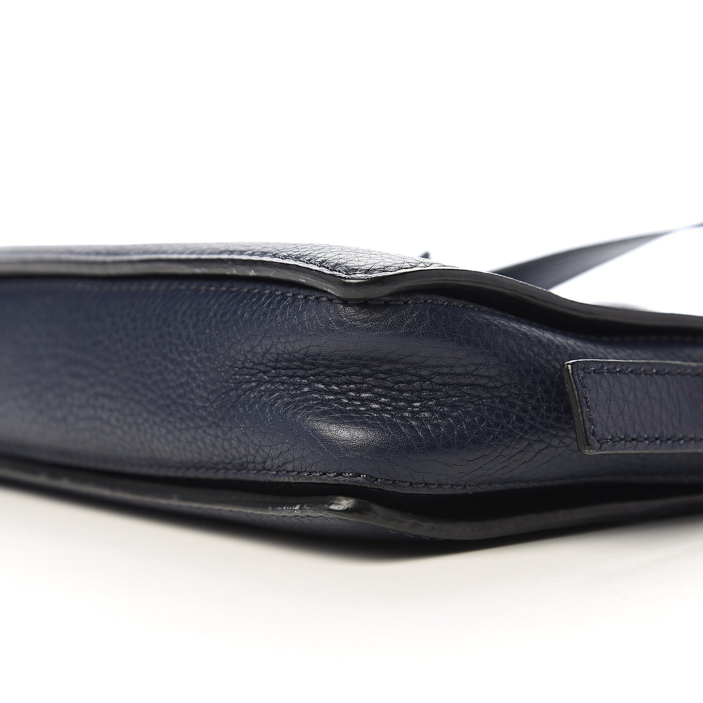 Pebbled Calfskin Rockstud Satchel Navy