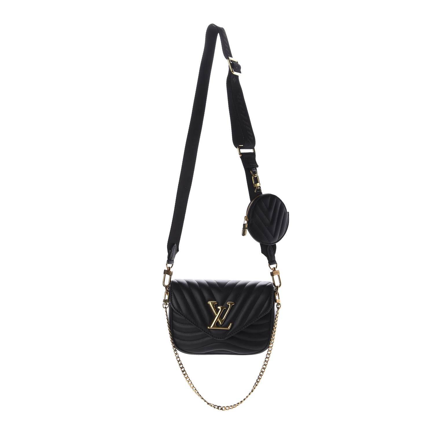 Louis Vuitton Calfskin New Wave Multi Pochette Black 1 of 9
