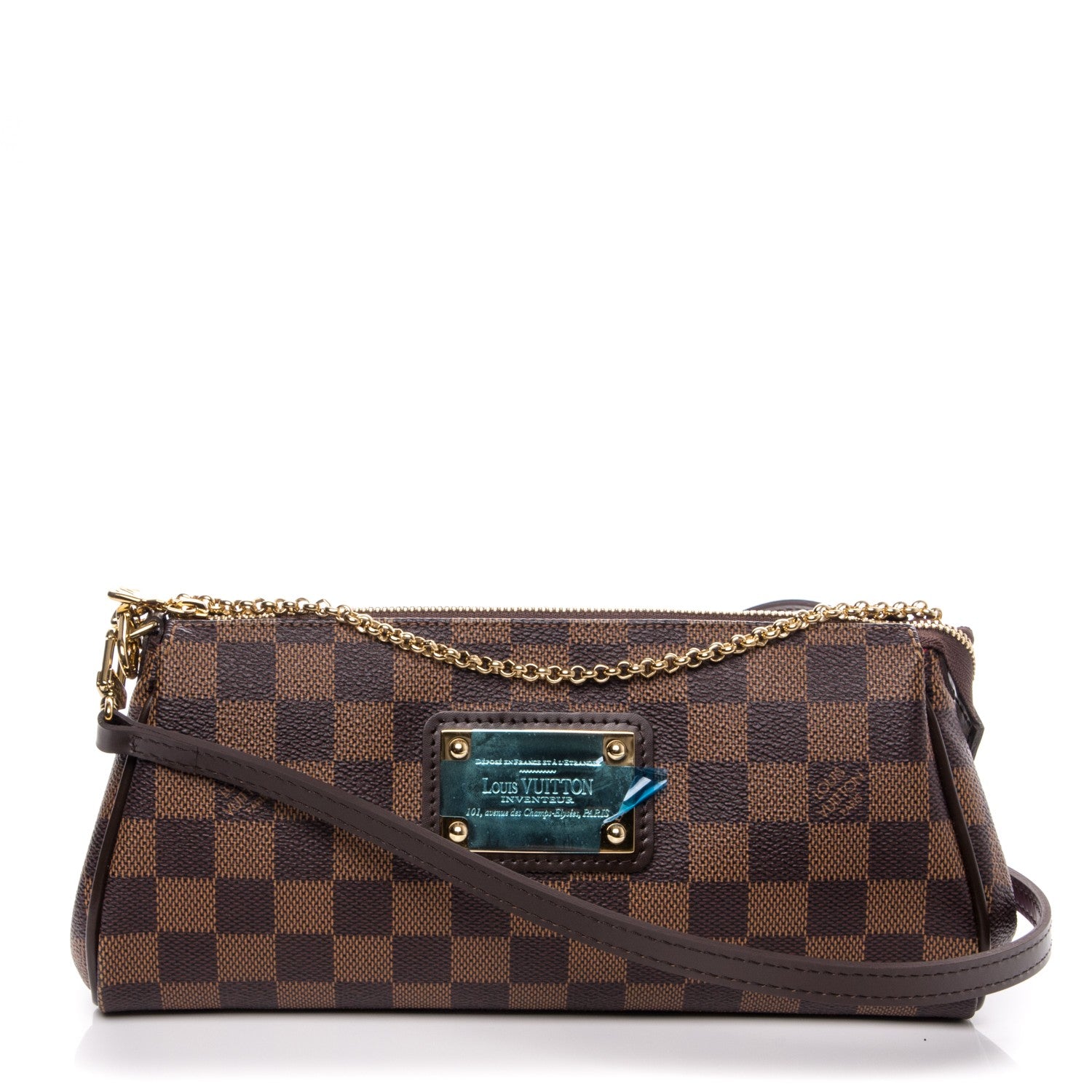 Louis Vuitton Damier Ebene Eva Clutch 1 of 6