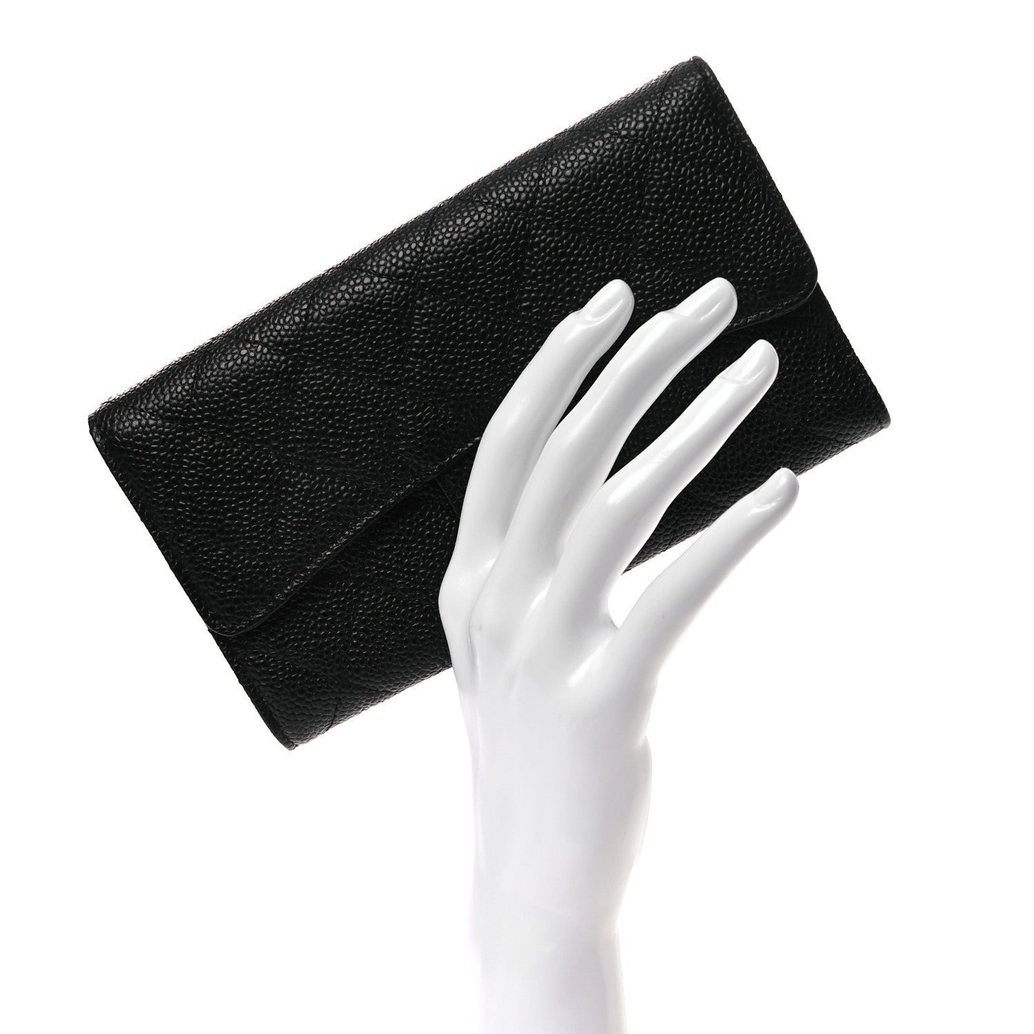 Chanel Caviar Quilted Large Flap Wallet Black 2 of 8