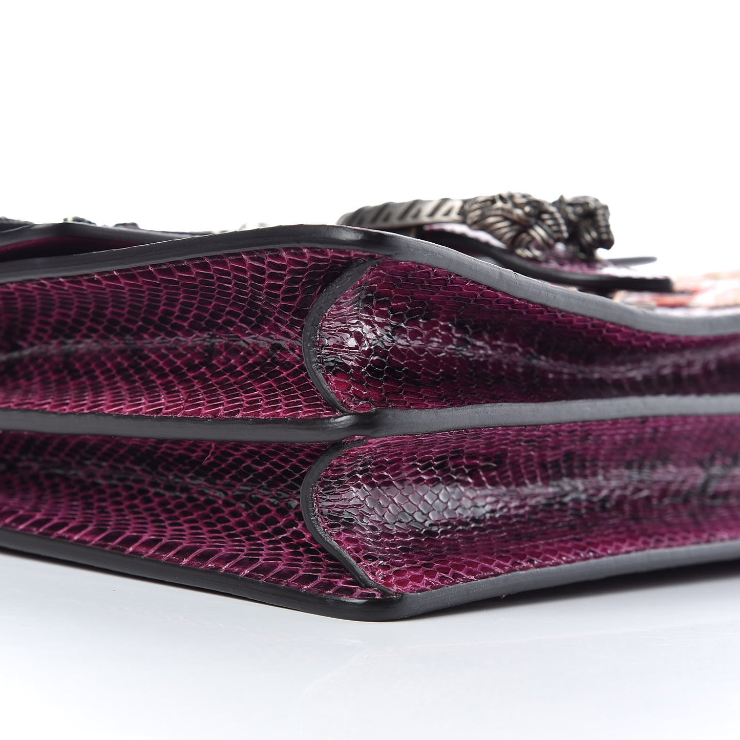 Elaphe Dragon Embroidered Medium Dionysus Shoulder Bag Violet Cyclamen Multicolor