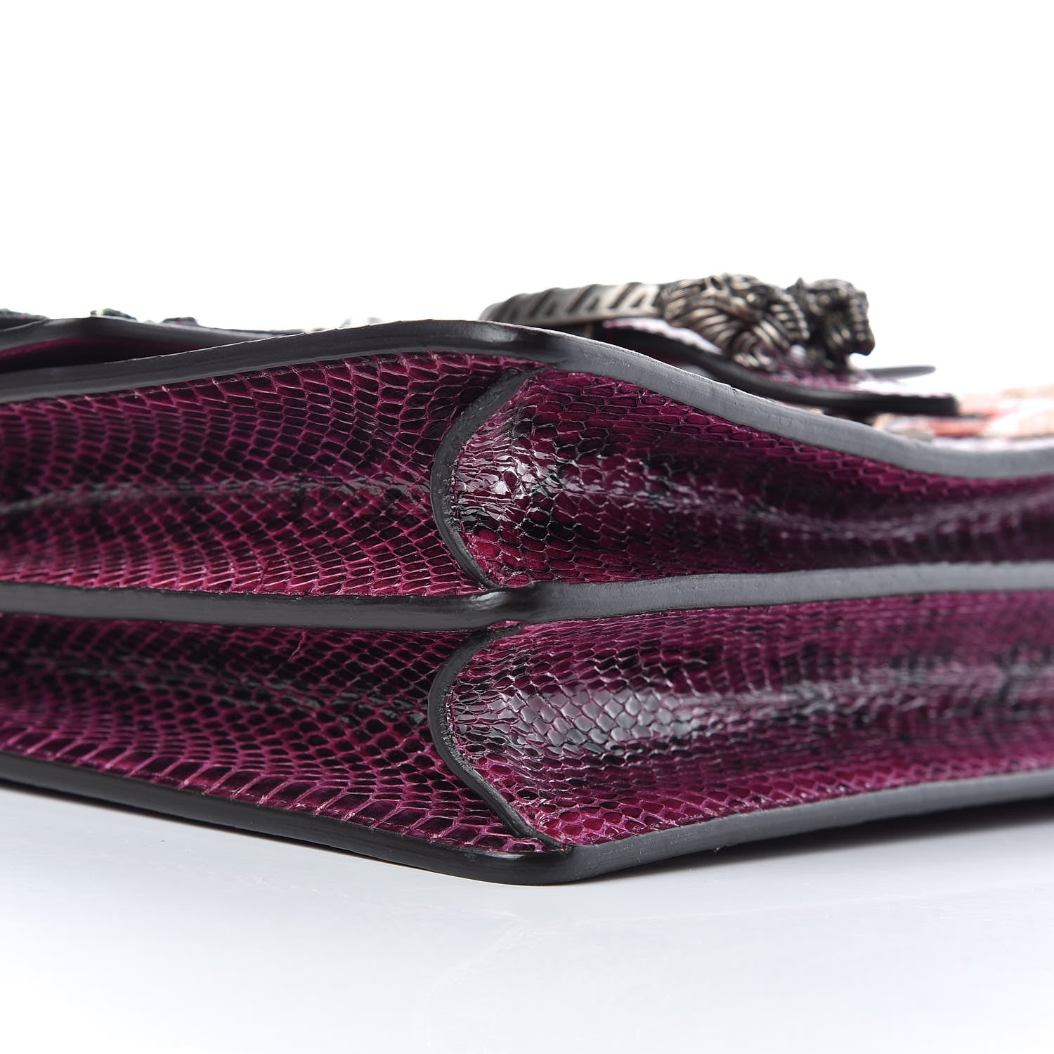 Gucci Elaphe Dragon Embroidered Medium Dionysus Shoulder Bag Violet Cyclamen Multicolor 8 of 9