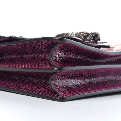Gucci Elaphe Dragon Embroidered Medium Dionysus Shoulder Bag Violet Cyclamen Multicolor 8 of 9