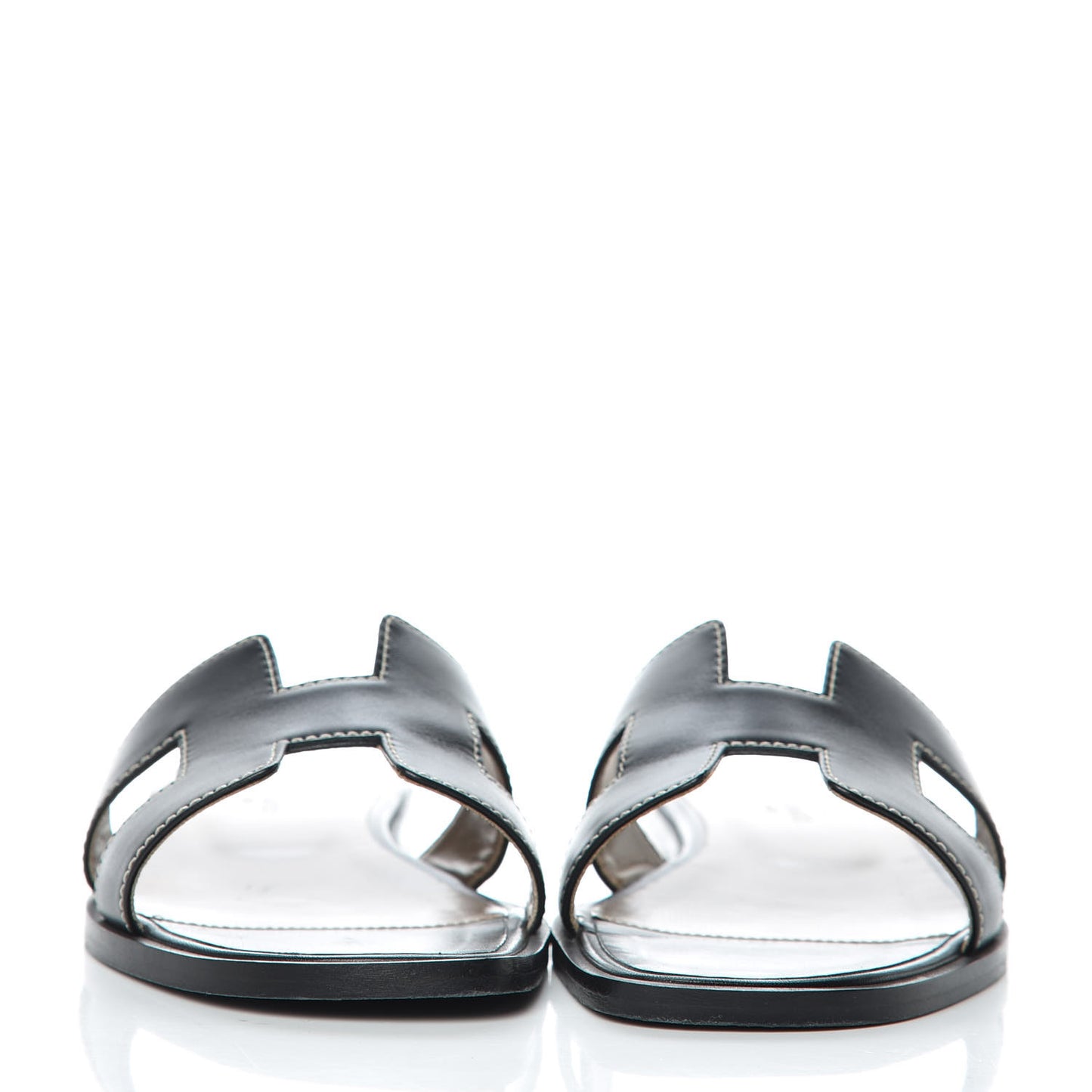 Box Calfskin Oran Sandals 35 Black