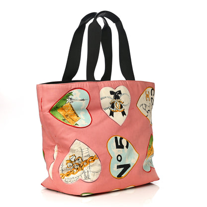 Chanel Canvas Coco Hearts Print Tote Multi 2 of 22