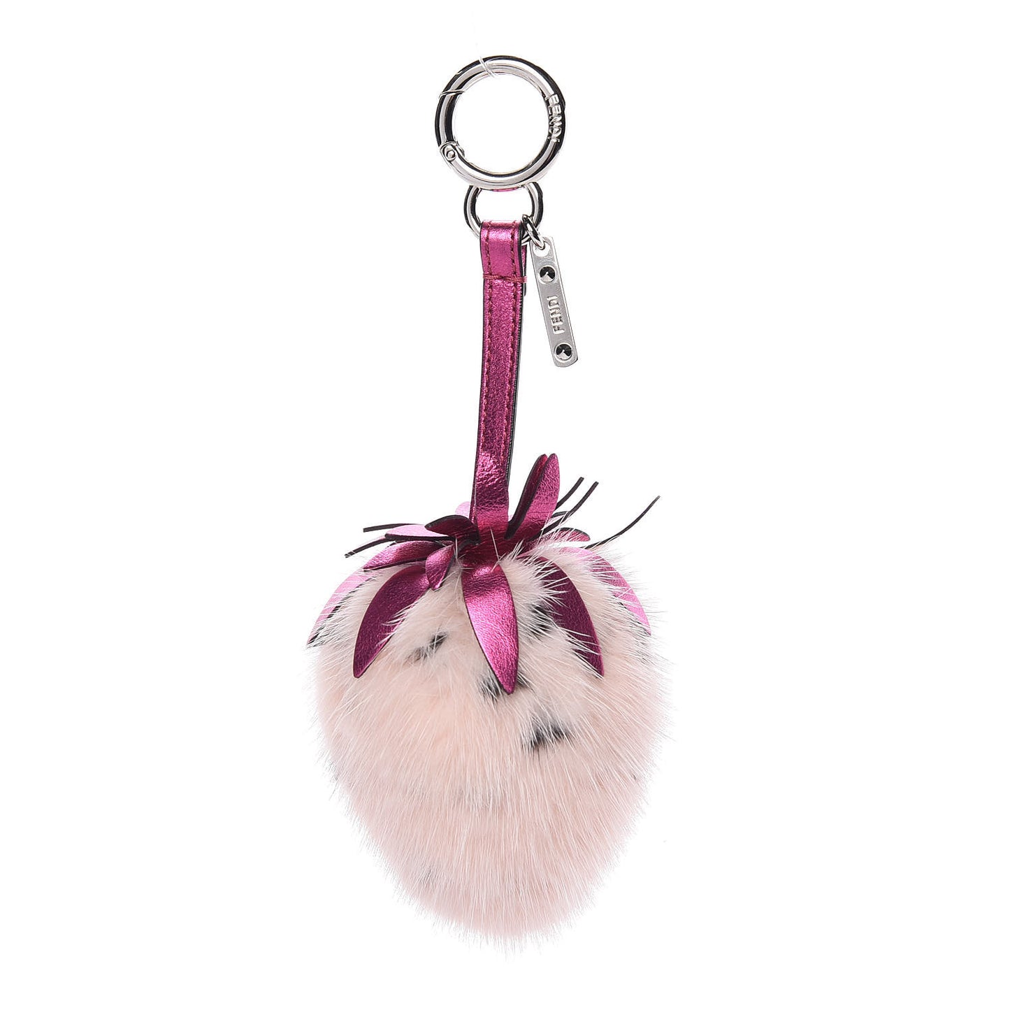 Mink Fur Vitello Catalan Mirror Strawberry Bag Charm Seashell Orchidea