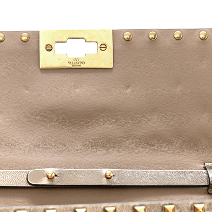 Valentino Garavani Metallic Nappa Rockstud Spike Wallet on Chain Sasso 10 of 10