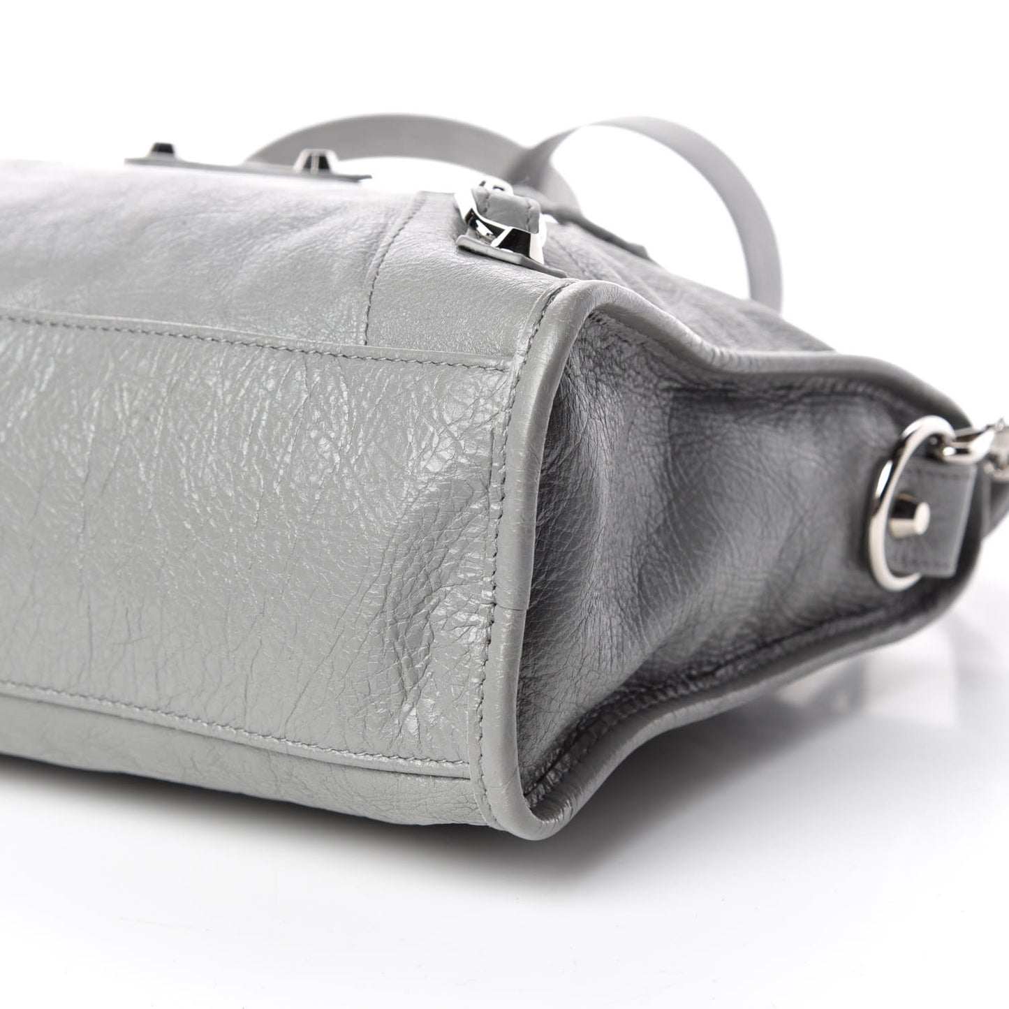 Agneau Classic Silver Hardware S City Gris Haussmannien