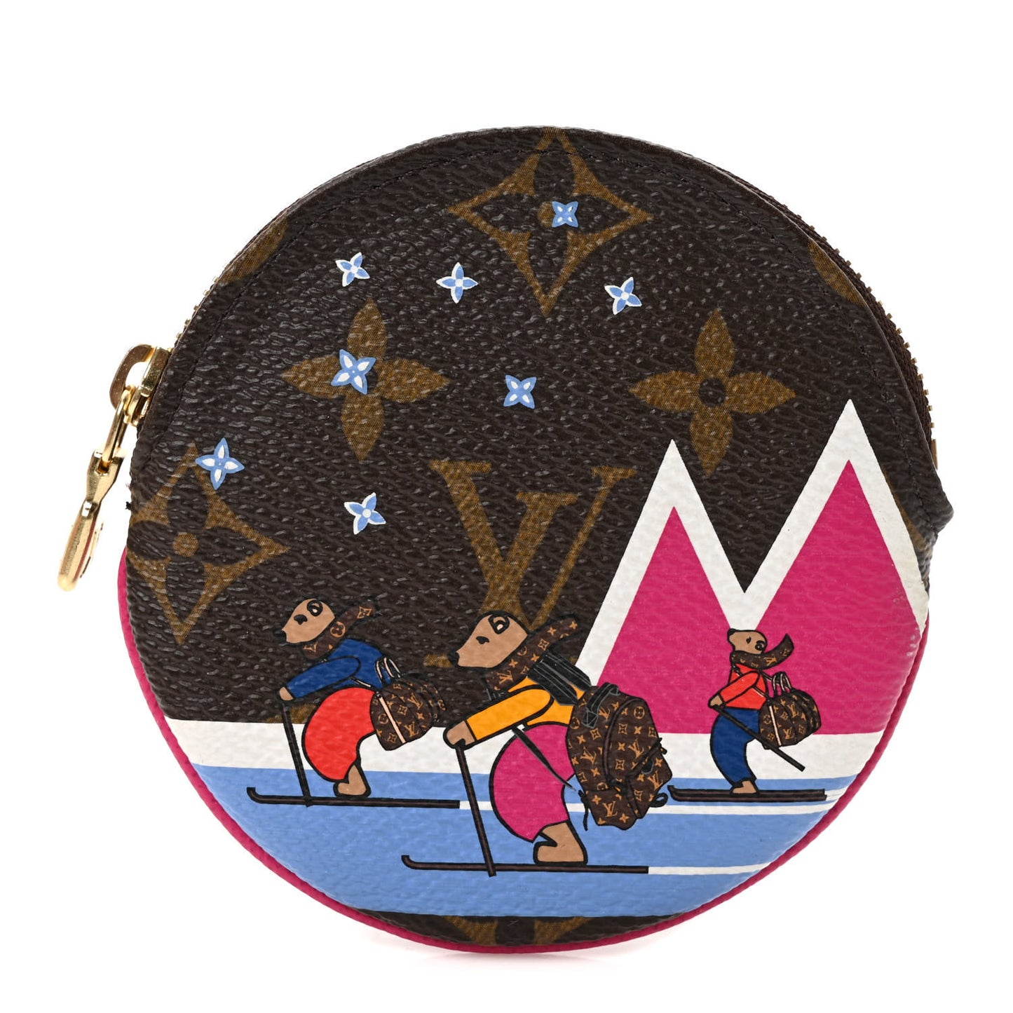 Monogram 2018 Christmas Animation Round Coin Purse