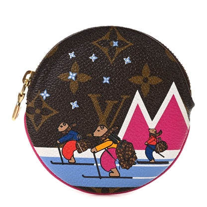 Louis Vuitton Monogram 2018 Christmas Animation Round Coin Purse 1 of 7