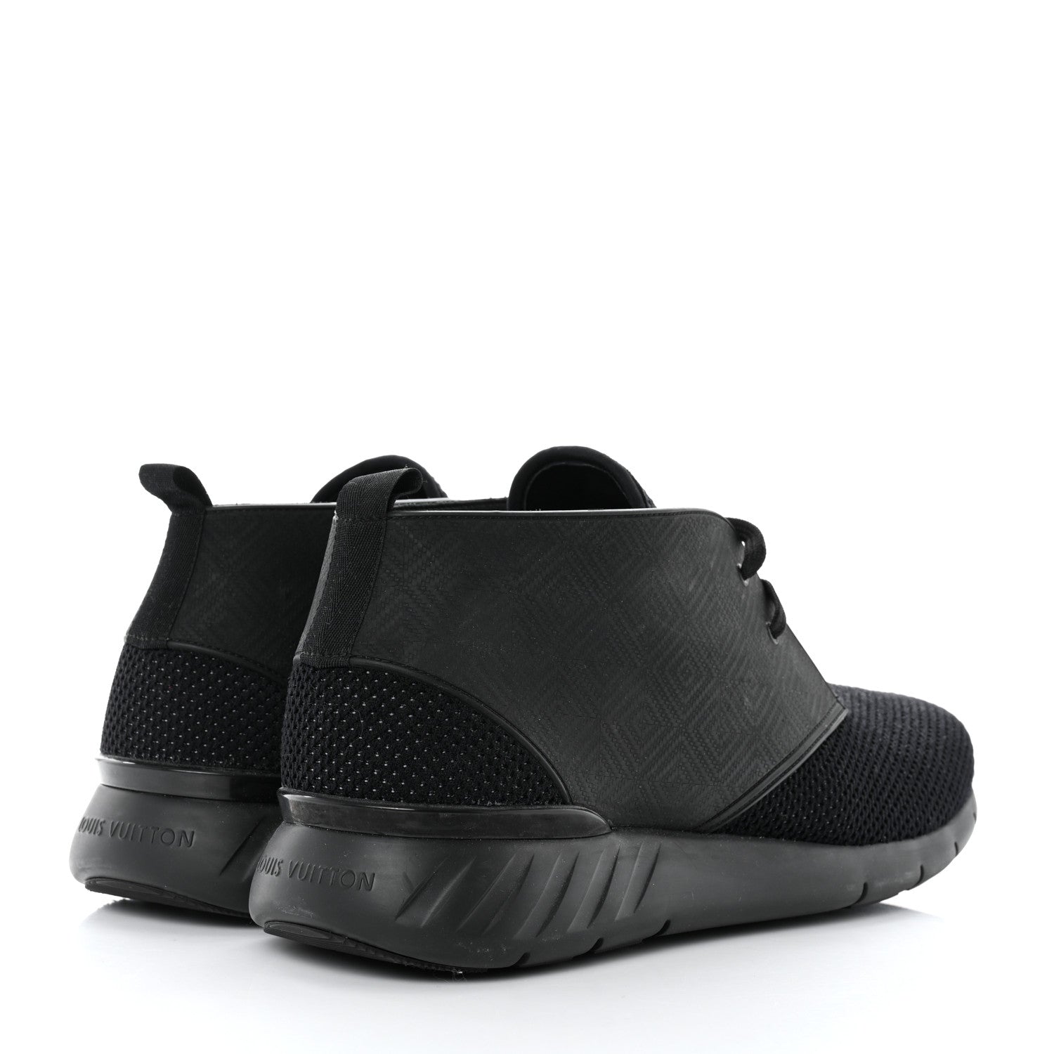 Louis Vuitton Calfskin Damier Fastlane Low Sneakers 13 Black 4 of 9