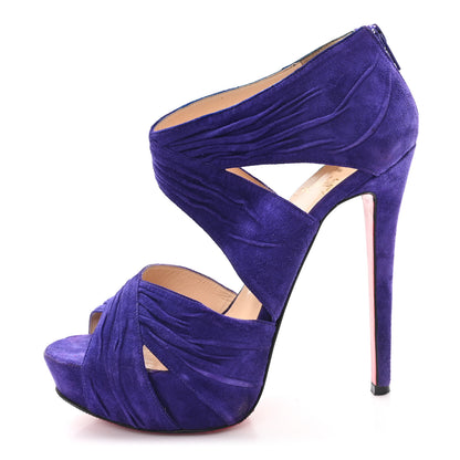 Christian Louboutin Velvet Bandra 140 Pumps 37 Purple 1 of 9