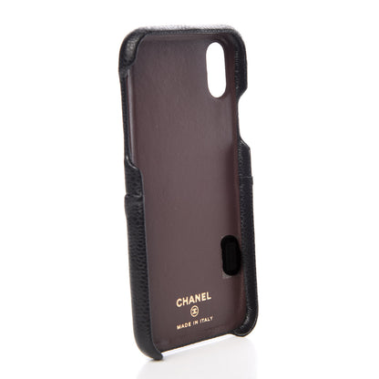 Chanel Caviar Quilted iPhone X Coco Tech Case Black 3 of 7