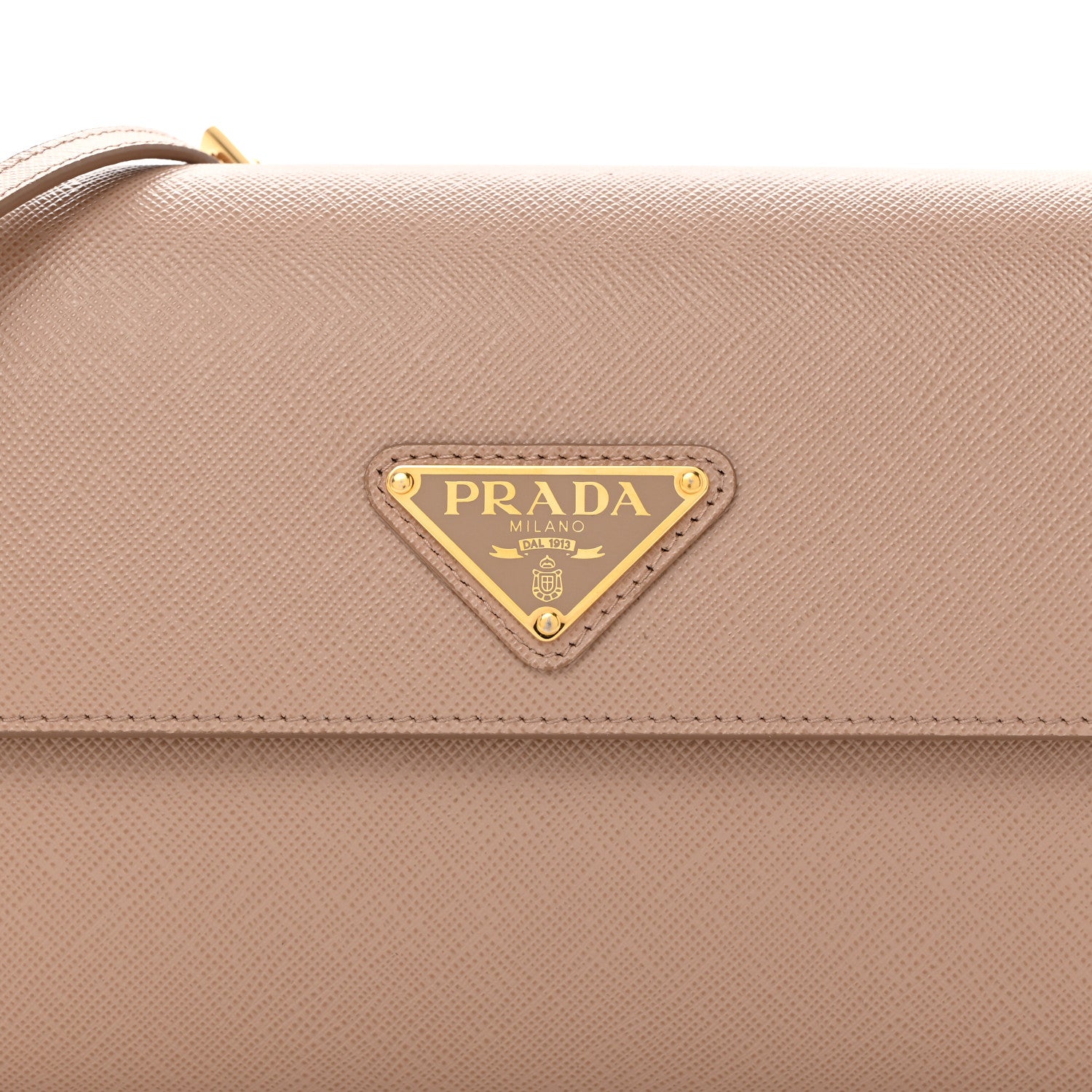 Prada Saffiano Wallet With Shoulder Strap Cipria 8 of 10