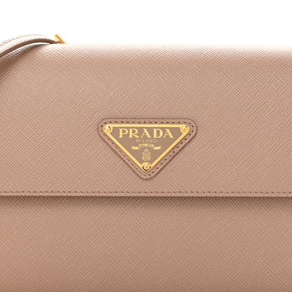 Prada Saffiano Wallet With Shoulder Strap Cipria 8 of 10