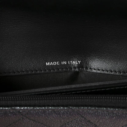 Chanel Iridescent Caviar Quilted Classic Pouch Clutch Black 7 of 10