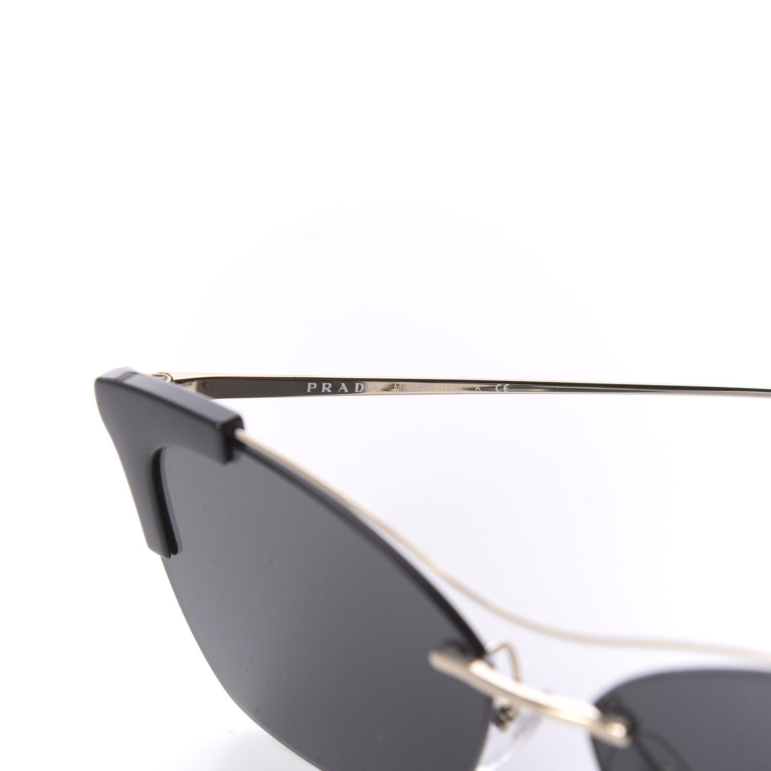 Prada Cat Eye Sunglasses SPR 21U Black 6 of 8