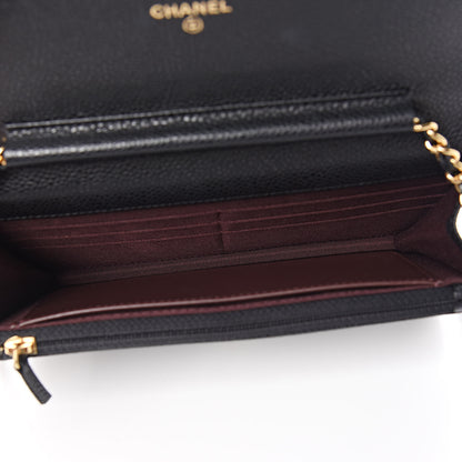 Chanel Caviar Quilted Wallet On Chain WOC Black 5 of 12