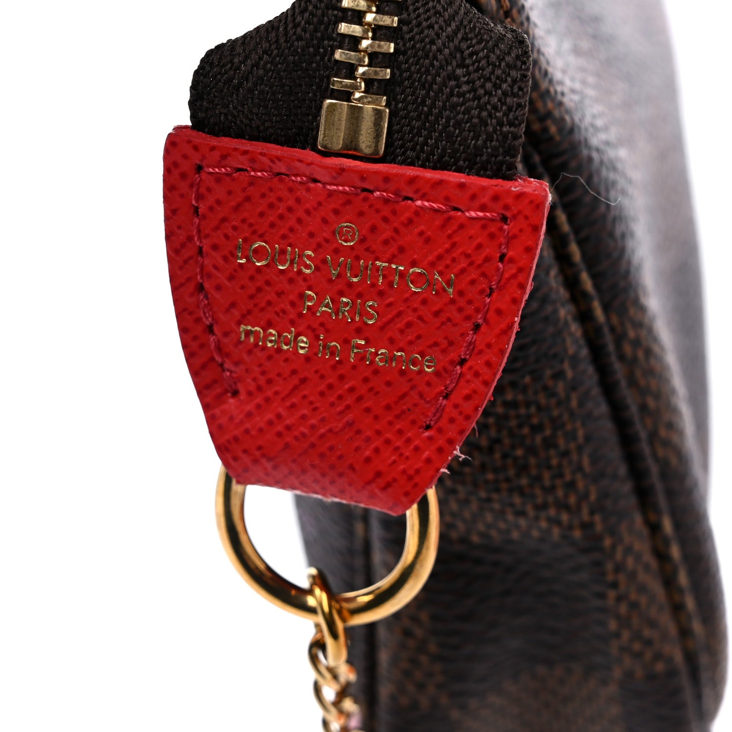 Damier Ebene 2019 Christmas Animation Mini Pochette Accessories Red