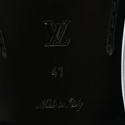 Louis Vuitton Glazed Calfskin Chess Flat Loafer 41 Black 7 of 9