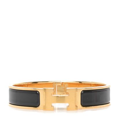 Hermes Enamel Narrow Clic Clac H Bracelet GM Black 1 of 5