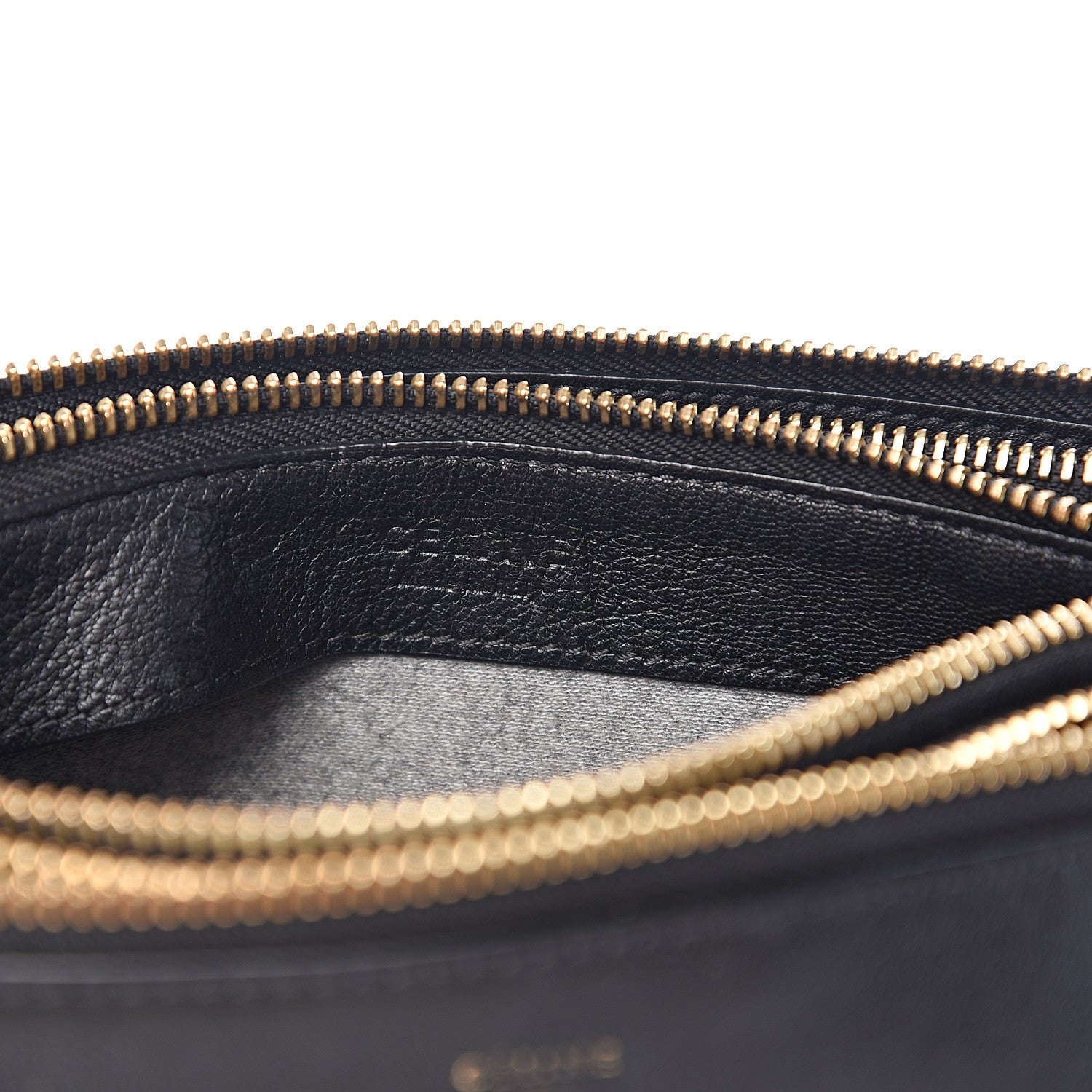 Celine Lambskin Small Trio Crossbody Bag Black 7 of 11