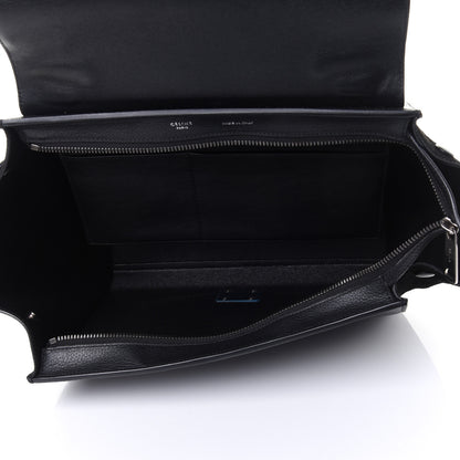 Celine Drummed Calfskin Suede Small Trapeze Black 4 of 4