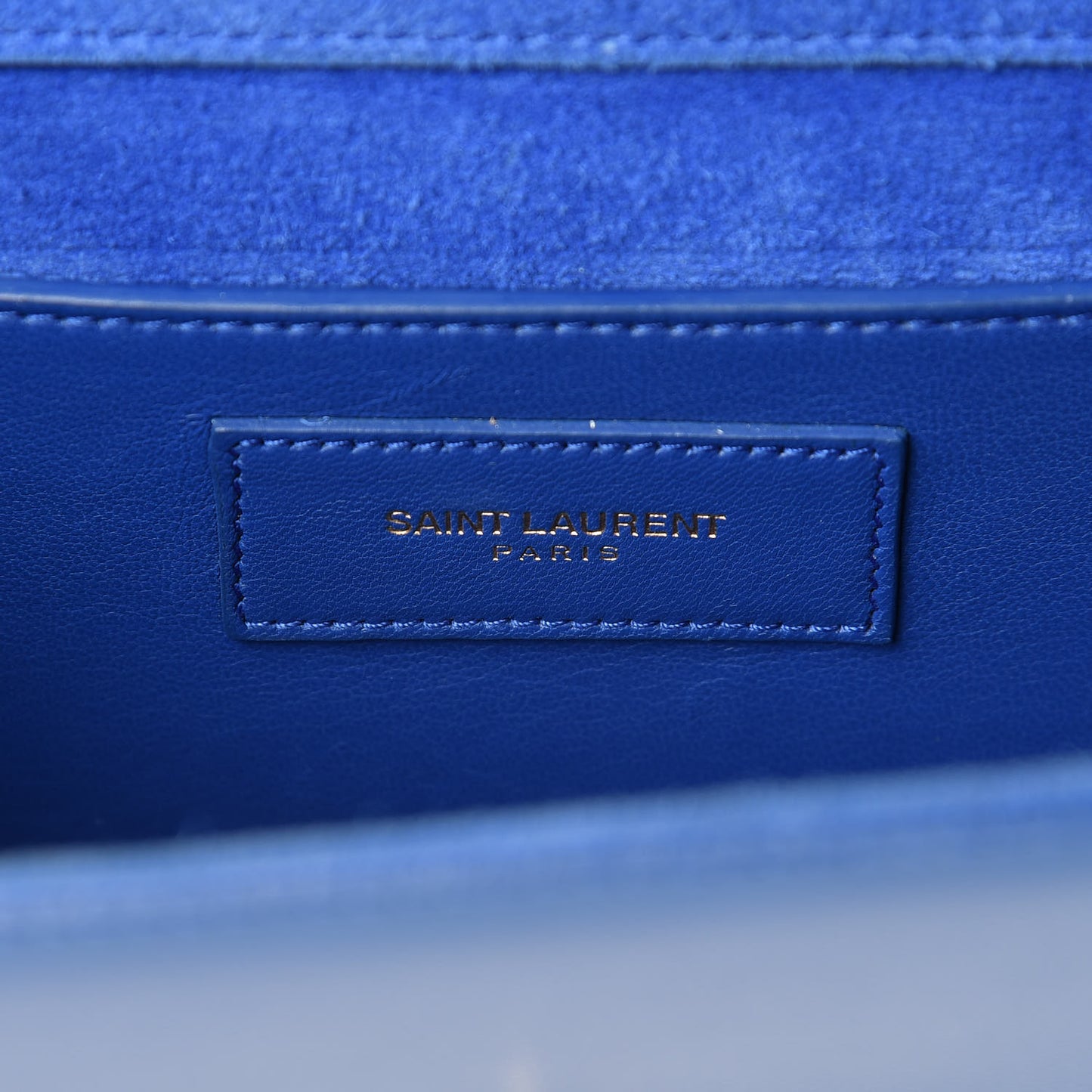 Patent Grain De Poudre Classic Monogram Cassandre Clutch Blue