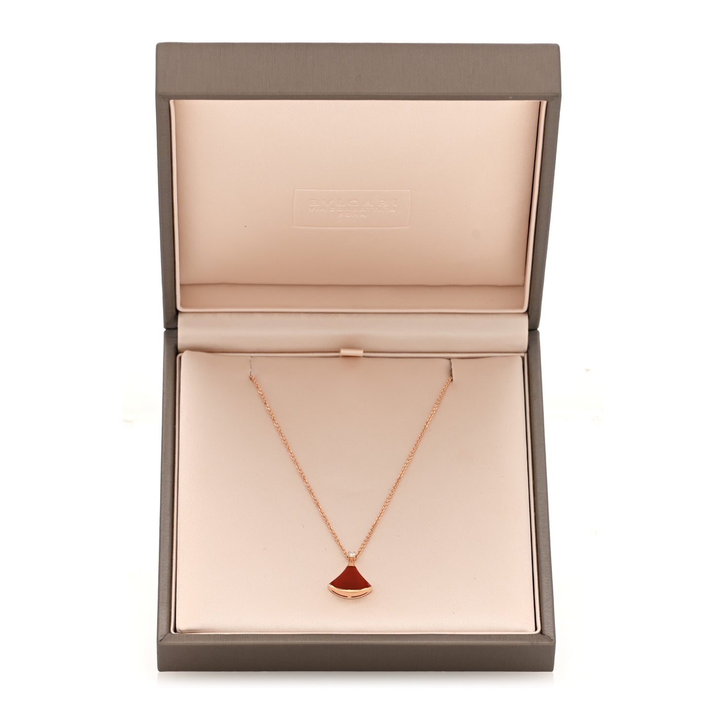 18K Rose Gold Diamond Carnelian Divas' Dream Pendant Necklace