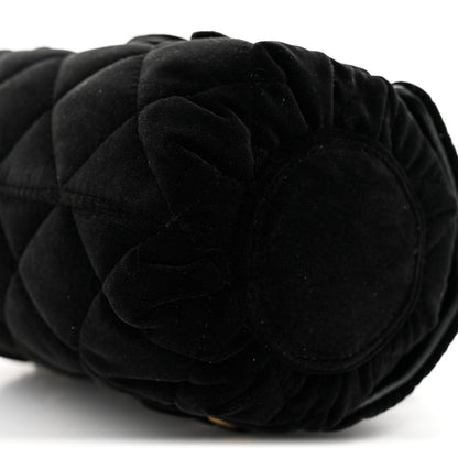 Chanel Velvet Quilted Mini Top Handle Flap Black 10 of 11
