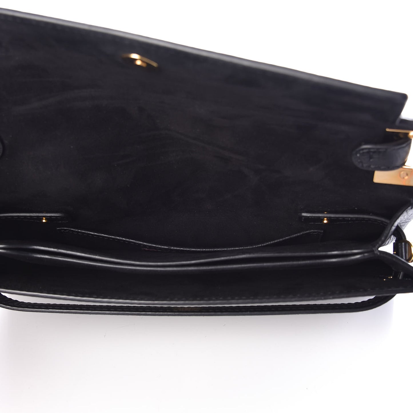 Calfskin Elephant Embossed My Rockstud Clutch Black