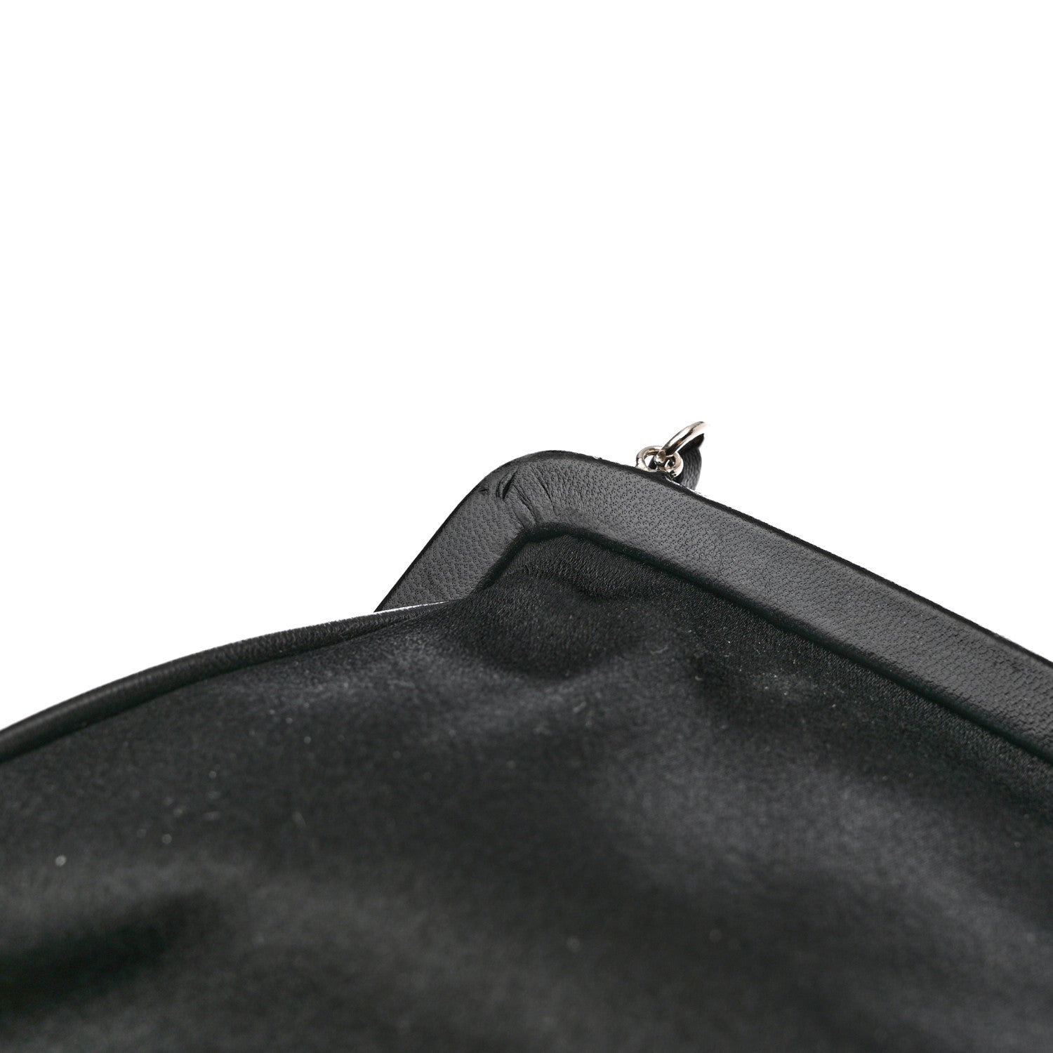 Prada Tessuto Nylon Nappa Kisslock Shoulder Bag Black 13 of 14