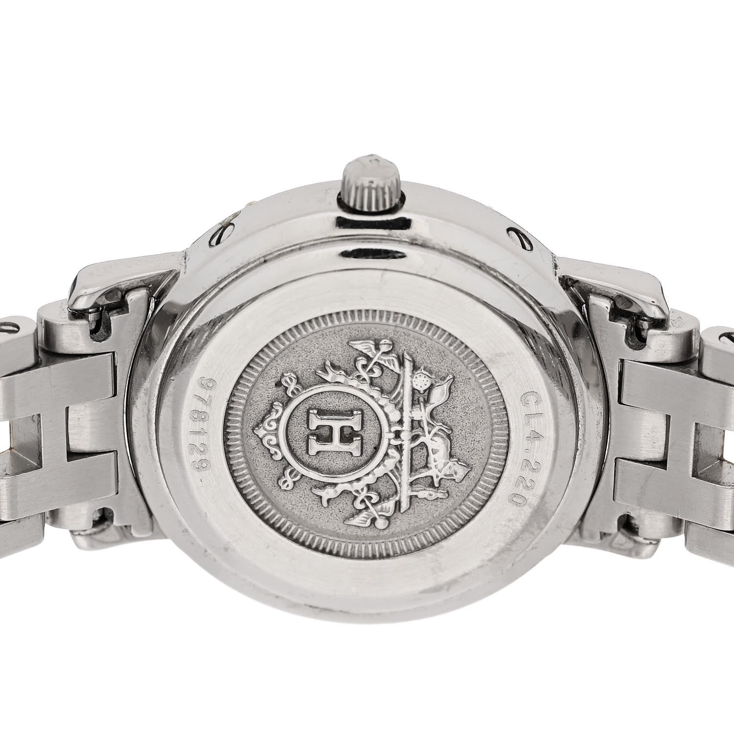 Hermes Stainless Steel 24mm Clipper Quartz Watch Gold 4 of 5