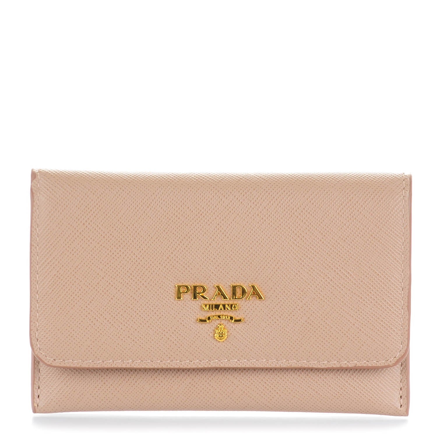 Prada Saffiano Metal Flap Card Holder Cammeo 1 of 7