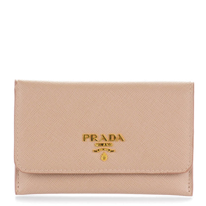 Prada Saffiano Metal Flap Card Holder Cammeo 1 of 7