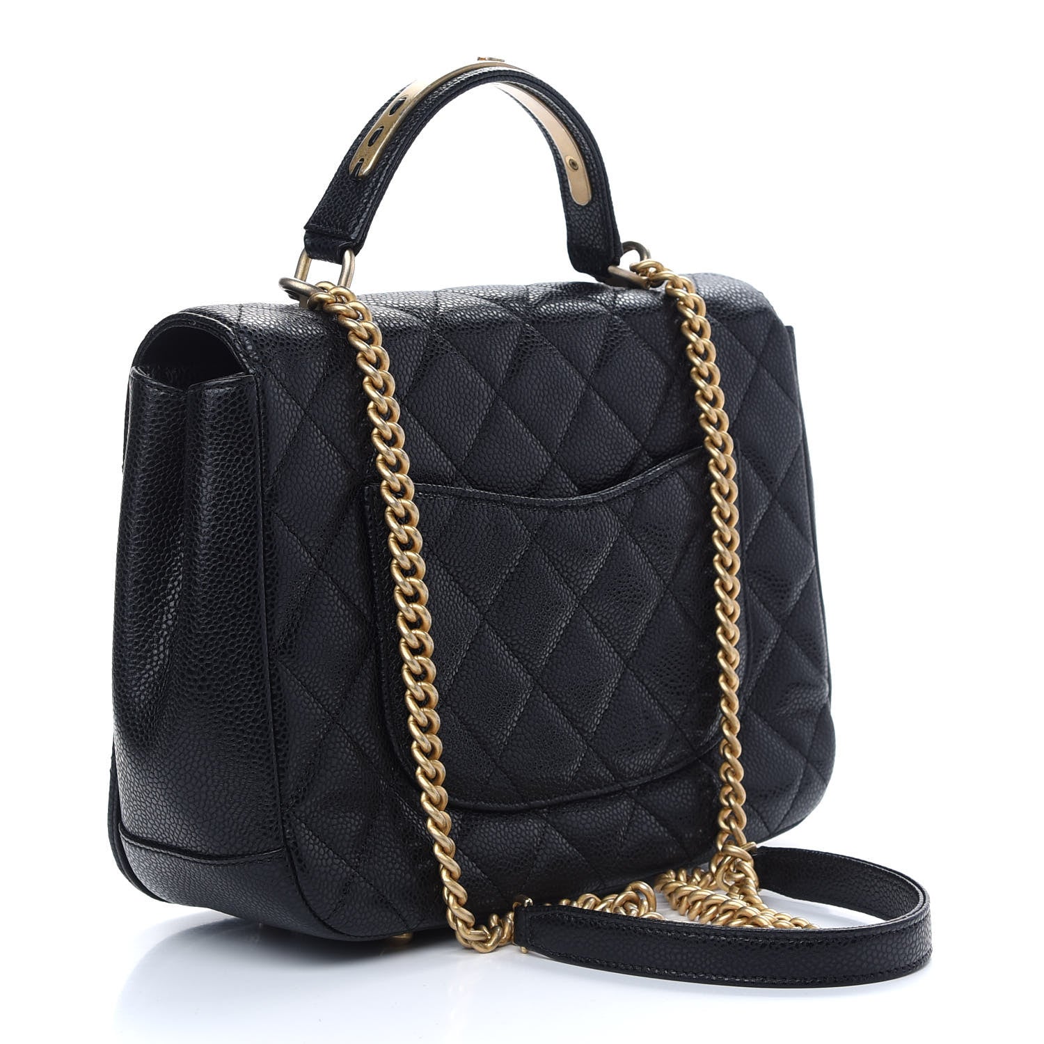 Chanel Caviar Carry Around Flap Bag Black 3 of 9