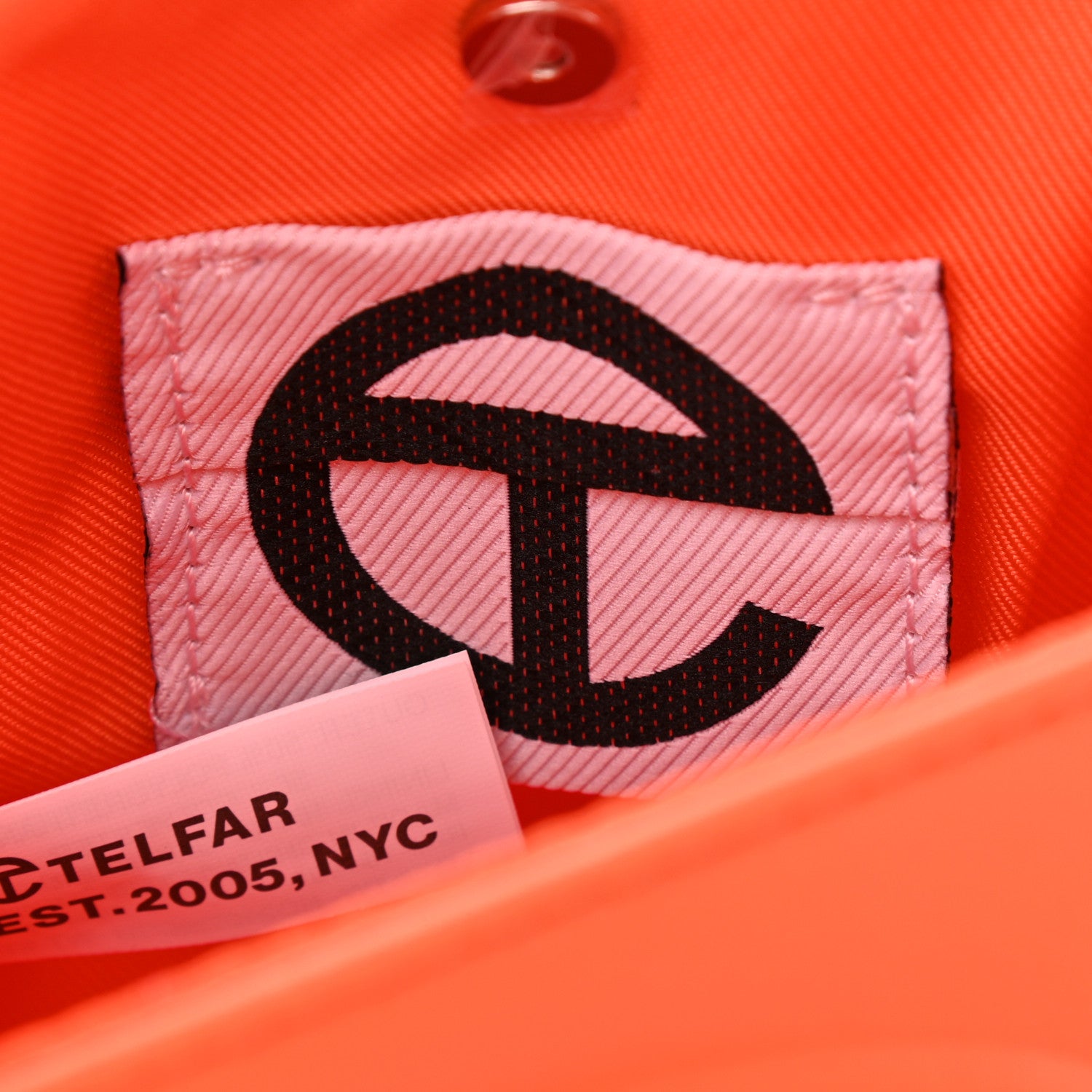 Telfar Vegan Leather Small Shopping Bag Orange 6 of 10