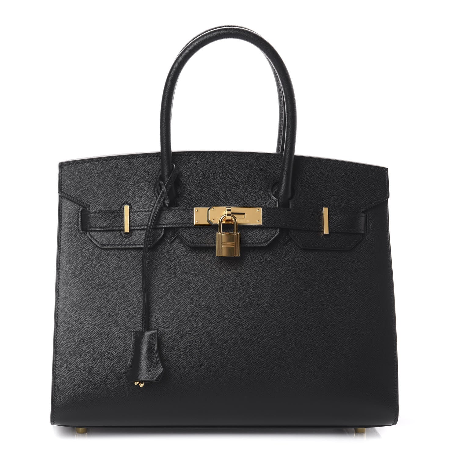 Hermes Madame Calfskin Birkin Sellier 30 Black 1 of 9