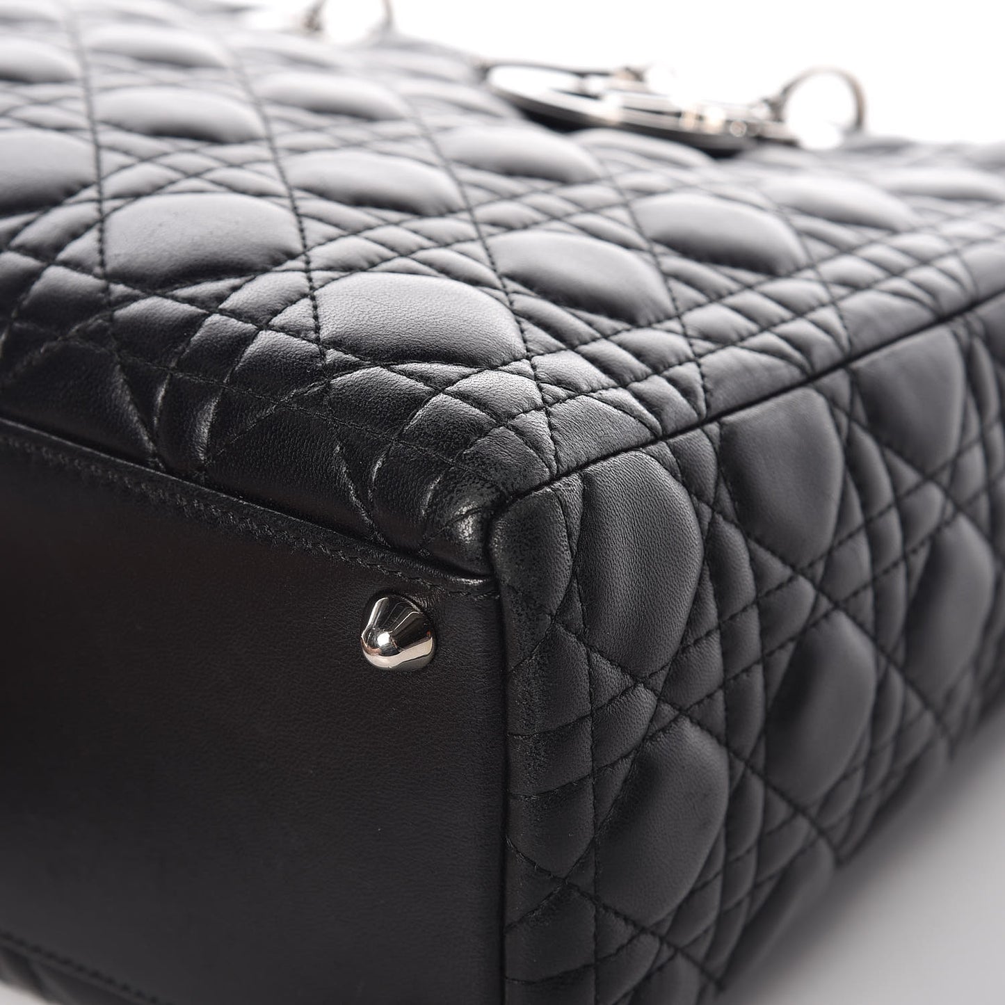 Lambskin Cannage Large Lady Dior Black