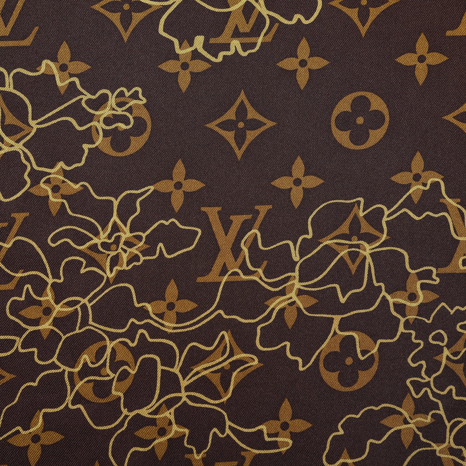 Louis Vuitton Silk Monogram Dentelle Scarf 4 of 4