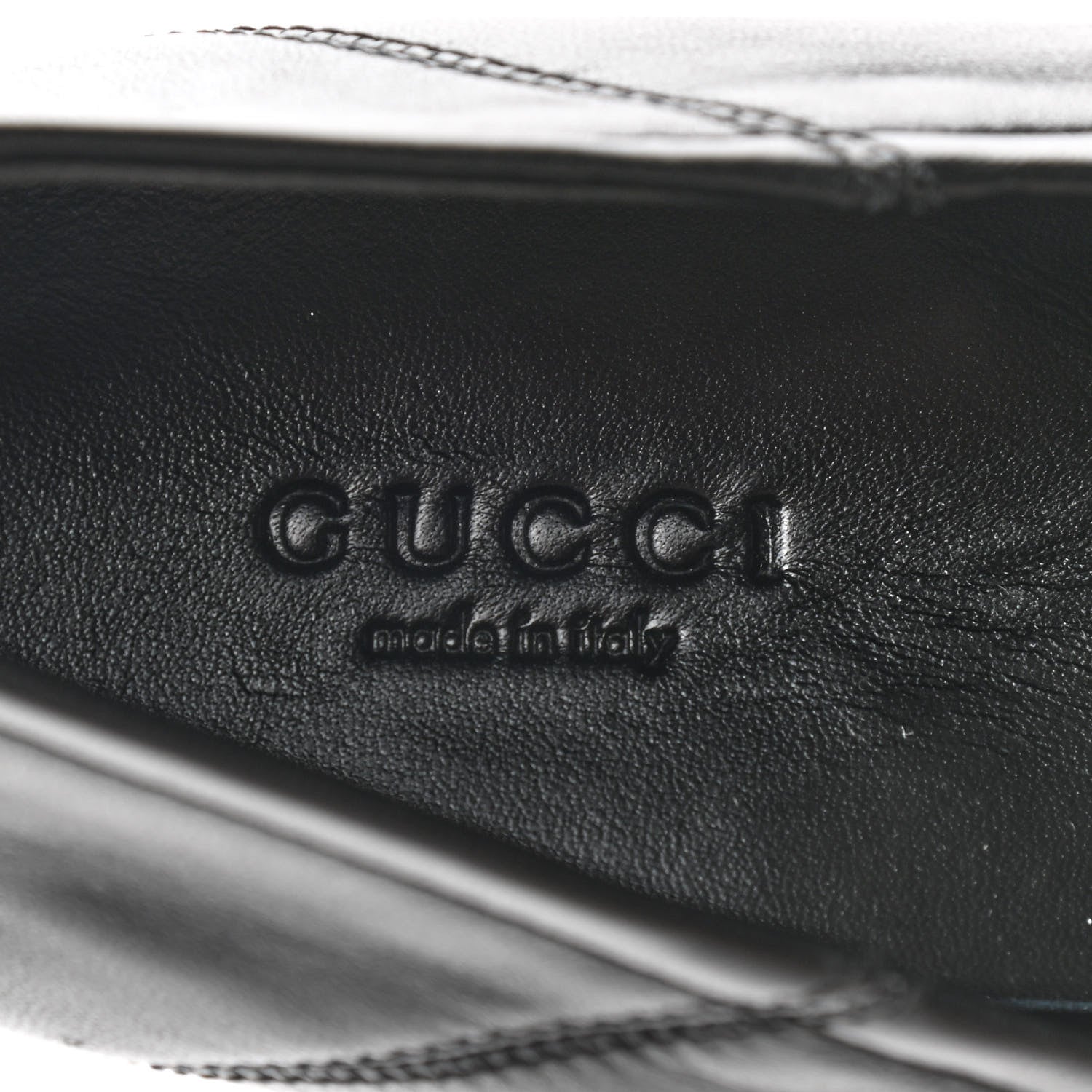 Gucci Lambskin Womens Brixton Horsebit Loafers 38.5 Black 7 of 9