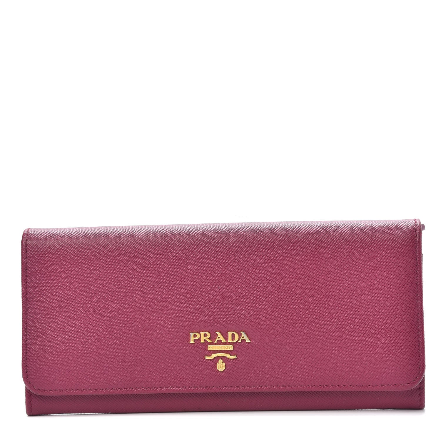 Prada Saffiano Metal Continental Flap Wallet Ametista 1 of 10