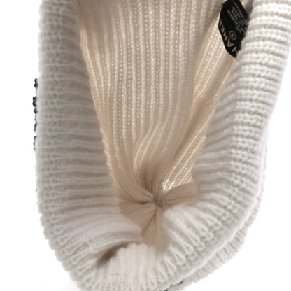 Chanel Cashmere Logo Beanie Hat Ivory 4 of 5