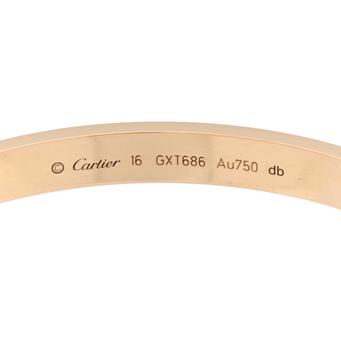 18K Yellow Gold Love Bracelet 16