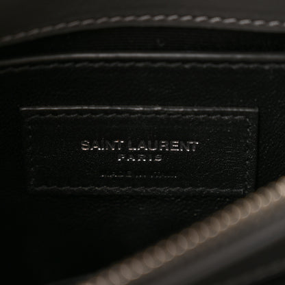Saint Laurent Calfskin Y Quilted Monogram Small Loulou Chain Satchel Storm 6 of 10
