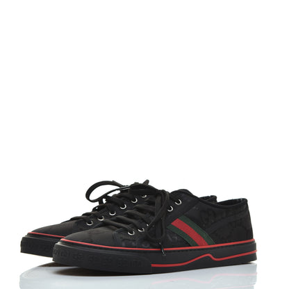 Gucci Econyl Nylon Web Monogram Off The Grid Mens 1977 Tennis Sneakers 10 Black 3 of 7