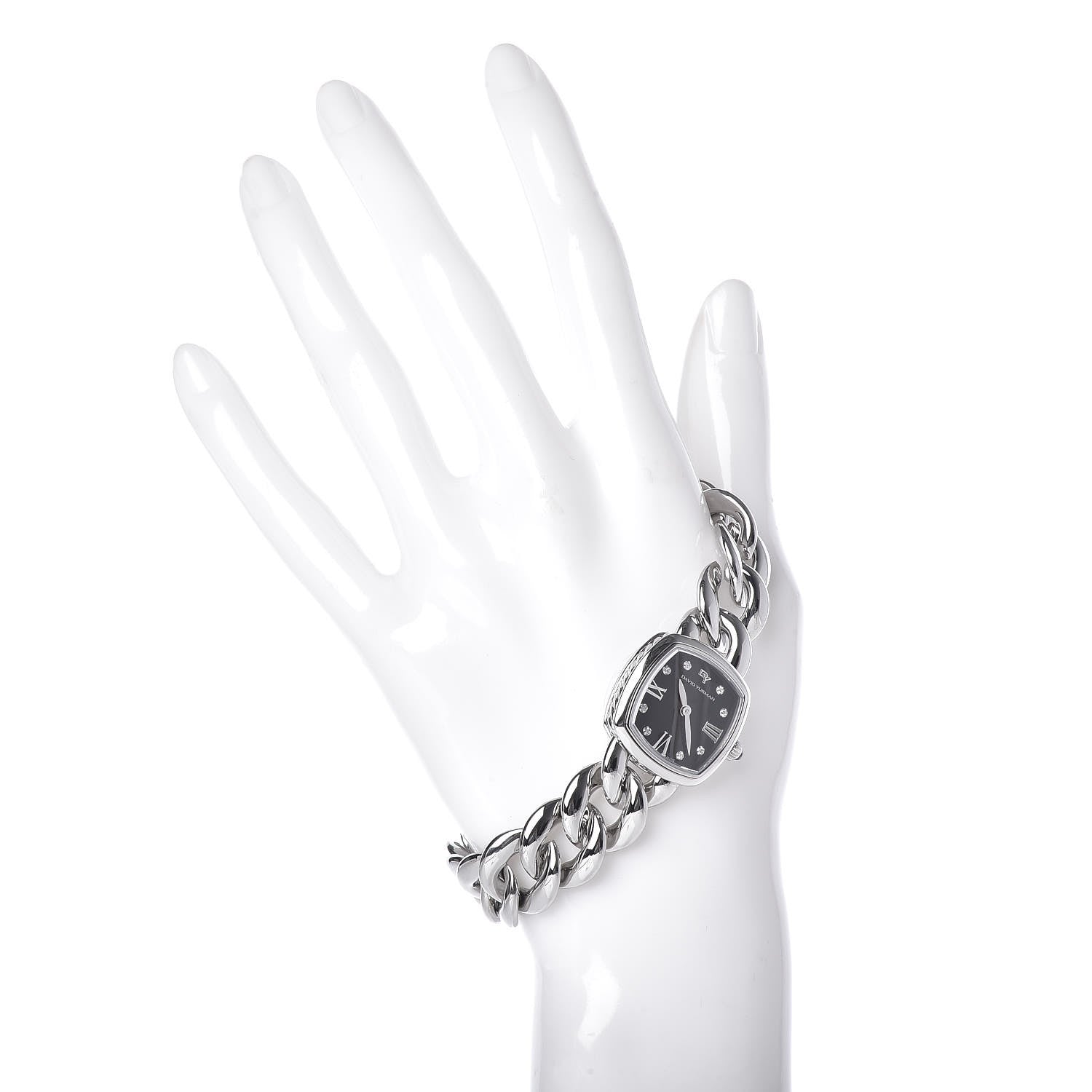 David Yurman Stainless Steel Diamond 23mm Albion Quartz Watch Black 2 of 6