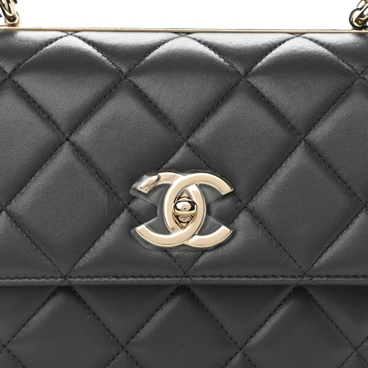 Chanel Lambskin Quilted Small Trendy CC Dual Handle Flap Bag Dark Grey 8 of 11